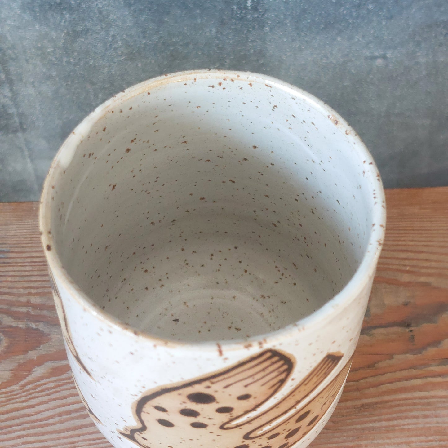 Blumenvase Vögel Keramik
